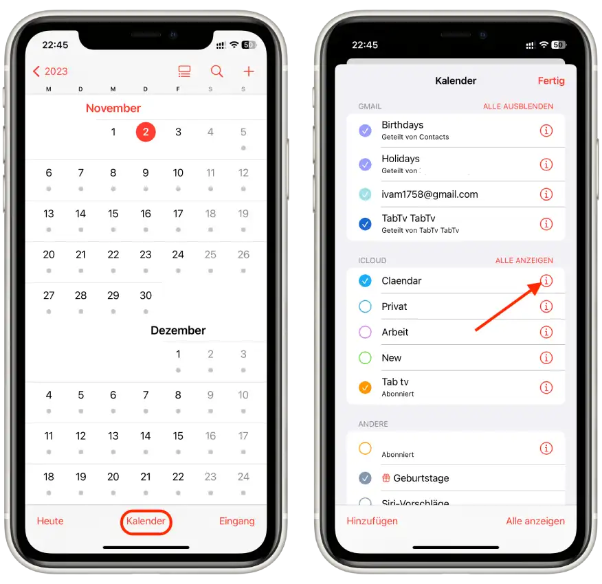 Iphone Kalender Liste Anzeigen 